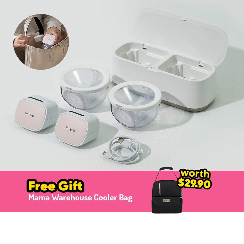 imani i2Plus Pro Breast Pump (One pair) + Dual Charging Dock + FREE GIFT